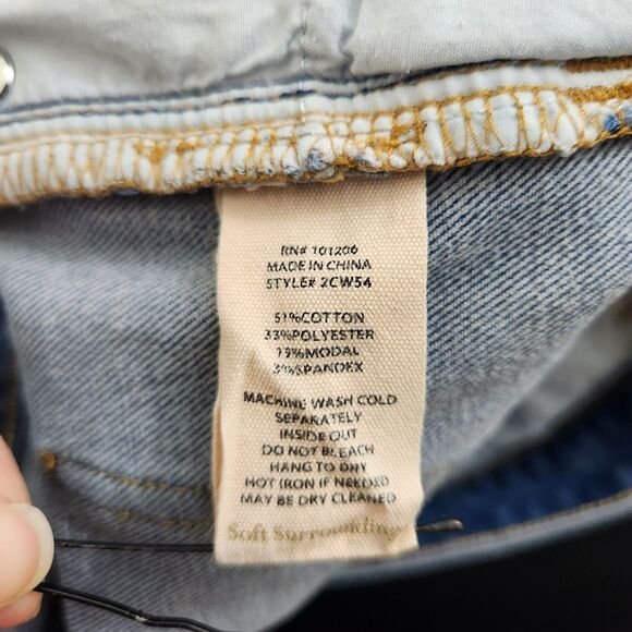 Soft Surroundings Women 12 High Rise Distressed Skinny Jeans - Picture 7 of 10